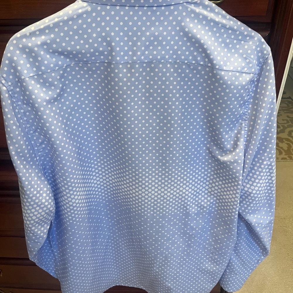 New Rosso Milano Italian Men’s Dress Shirt with Poka Dots. Beautiful with style. - Picture 7 of 7